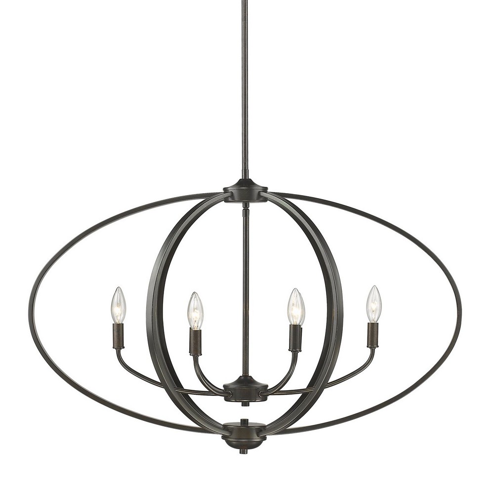 Golden Lighting-3167-LP EB-Colson - 6 Light Linear Pendant in Durable style - 22.88 Inches high by 36.25 Inches wide Etruscan Bronze No Shade Pewter Finish